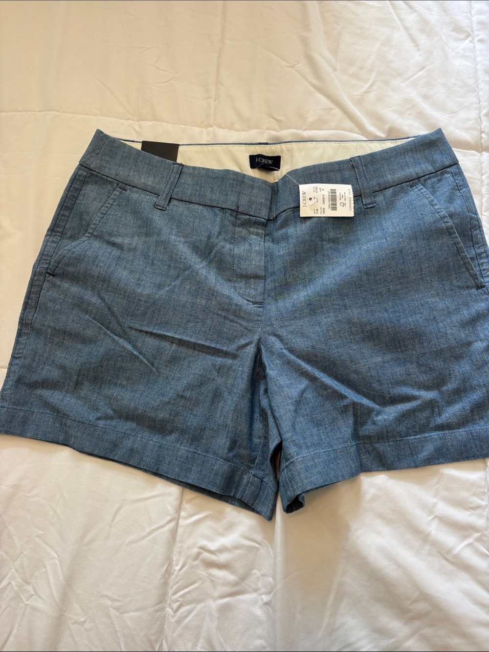 J. Crew Women's Chambray 5in Shorts in Blue